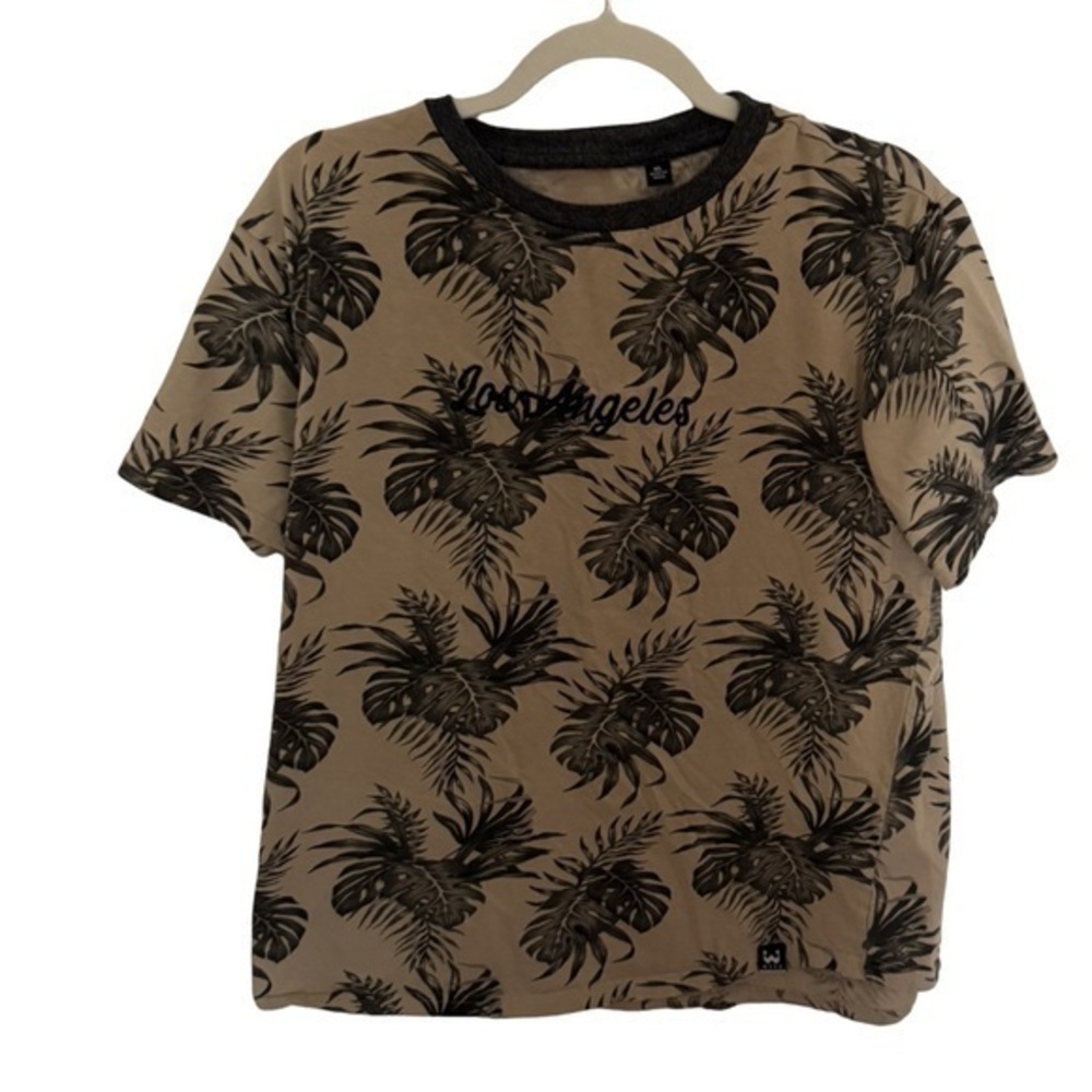 WXYZ Hawaiian Style T-Shirt - Brown and Black - Size XL - 100% Cotton